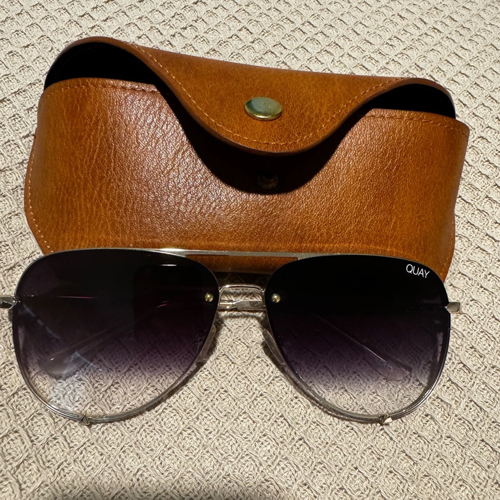 Quay Australia high key rimless ombré glasses
